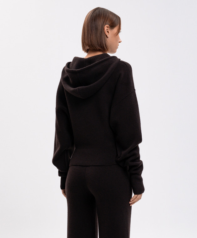 Jacob Lee Коричневые худи из кашемира WCH0007AW26BC изображение 4