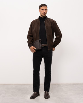 Kiton Чорний светр з кашеміру та шовку UMKXX03
