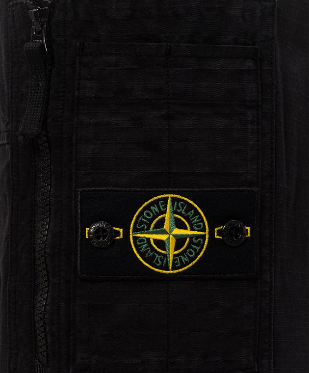 Stone Island Чорні штани карго з патчем логотипа L2S153100015S0211 зображення 5