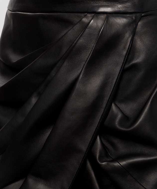 Balmain Чорна шкіряна спідниця SK0000000005 зображення 5