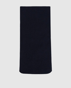 Cashmere&Whiskey Синий шарф из шерсти мериноса 140