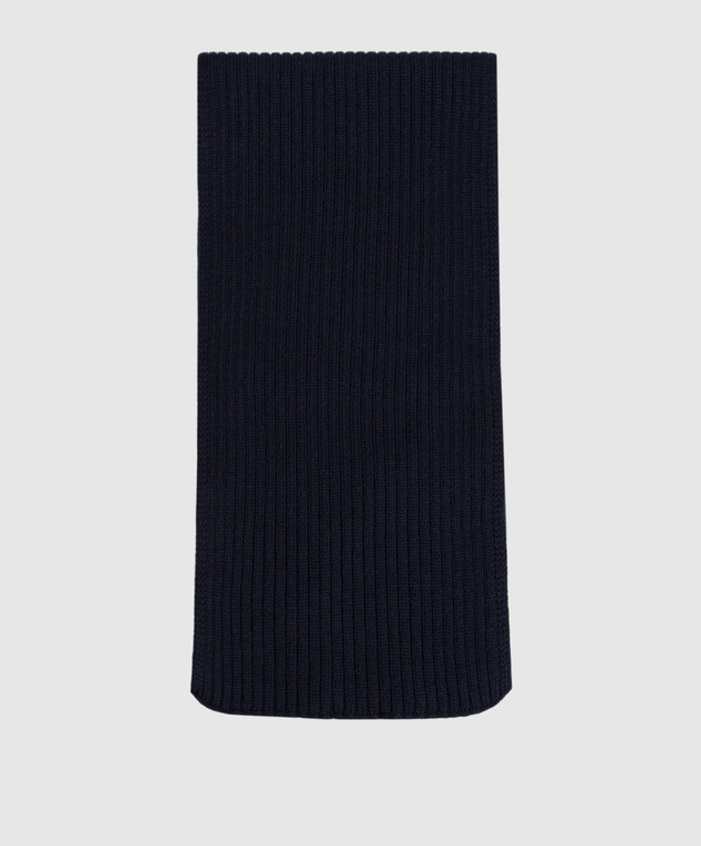Cashmere&Whiskey Синий шарф из шерсти мериноса 140