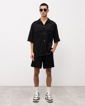 AMIRI Черные шорты в монограммы шаблон AMSHCA1056