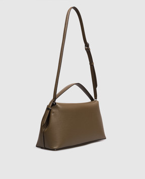 Toteme Кожаная сумка цвета хаки 234WAL961LE0030