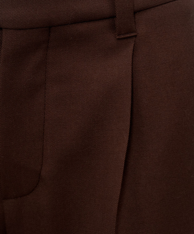 Brunello Cucinelli Коричневі штани з вовни MP553P9325 зображення 5