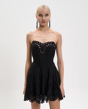 Charo Ruiz Черное платье мини Bail 263601