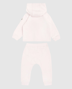 Moncler ENFANT Дитячий рожевий костюм з логотипом L19518M0000289B9Y