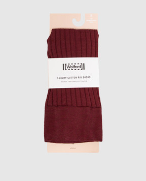 Wolford Бордовые носки 90 den 45043