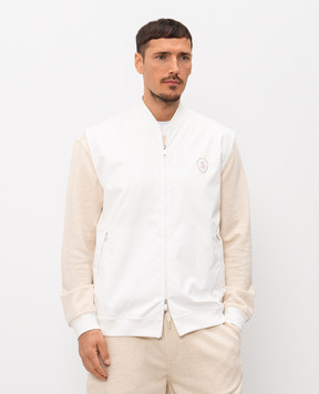 Brunello Cucinelli Білий жилет з принтом емблеми MB4229083T