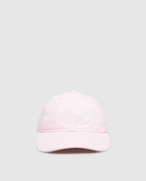 Palm Angels Детская розовая кепка с вышивкой логотипа PGLB001S26FAB003