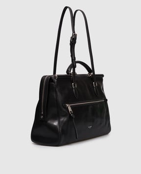 Dolce&Gabbana Чорна шкіряна сумка Vittoria з логотипом BB7845AW118