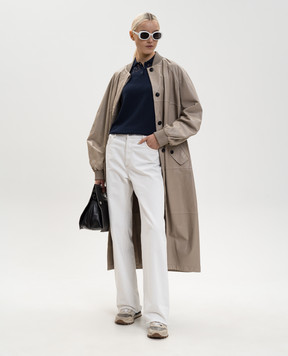 Max & Co Коричневе шкіряне пальто MCOGINSENG