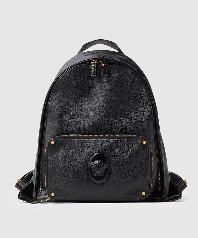 Versace Черный кожаный рюкзак Lou 10243601A18107