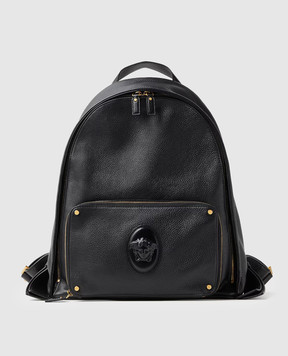 Versace Черный кожаный рюкзак Lou 10243601A18107