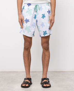 Vilebrequin Білі шорти для плавання Tortues Multicolores MOOEB536