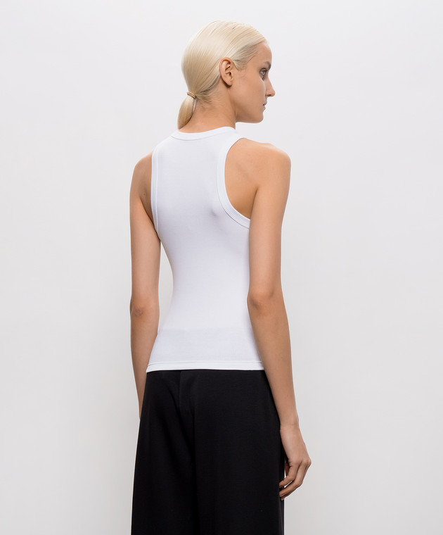 Dondup Белая майка в рубчик DS071JS0314DNC4 изображение 4