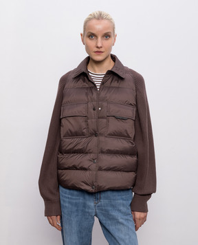 Brunello Cucinelli Коричневая пуховая куртка MD5987696