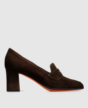 Santoni Коричневі замшеві туфлі WDOR72446HI2NAEA