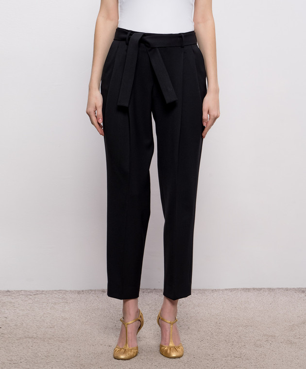 Jacob Lee Чорні штани з вовною WP0011SS26BL зображення 3