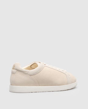 Brunello Cucinelli Бежевые кеды из нубука MZUKREM356