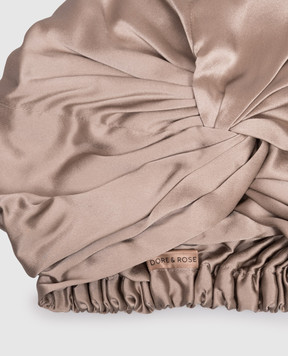 Dore & Rose Бежевая шапочка для сна из шелка PREMIUMSILKBONNET