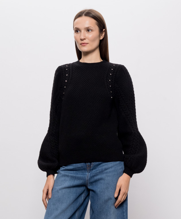 Twinset Черный свитер с шерстью 262TT3120 изображение 3