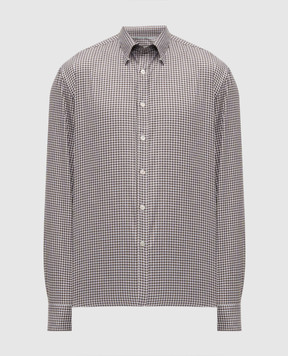 Canali Коричнева сорочка в клітинку GL03662CSL7049