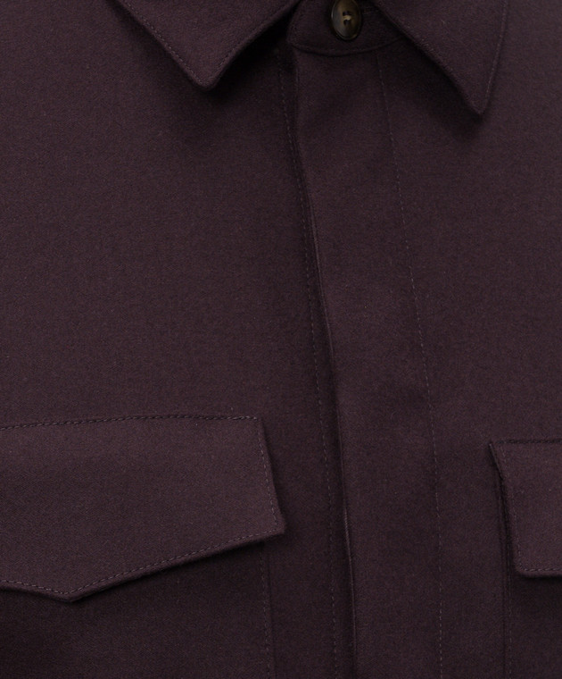 Canali Фіолетова сорочка з вовни AN0476331021W зображення 5