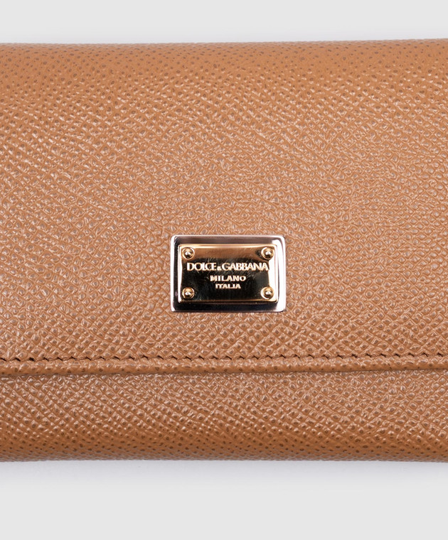 Dolce&Gabbana Коричневе шкіряне портмоне Dauphine BI0770A1001 зображення 4