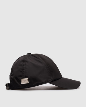Dolce&Gabbana Чорна кепка з нашивкою логотипа GH590AFUS22