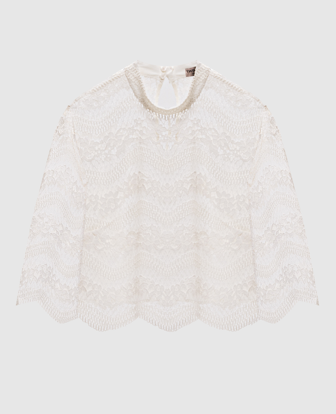 Топ цвета айвори из кружева