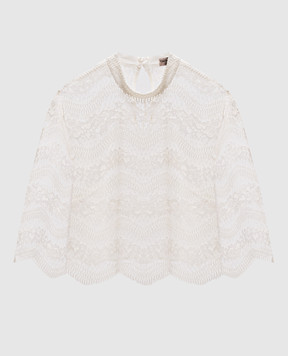 Twinset Топ кольору айворі з мережива 261TP2900