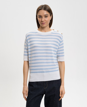 Allude Джемпер из шерсти и кашемира в полоску 26217081