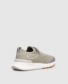 Brunello Cucinelli Зелені кросівки з логотипом MZUAUFO340