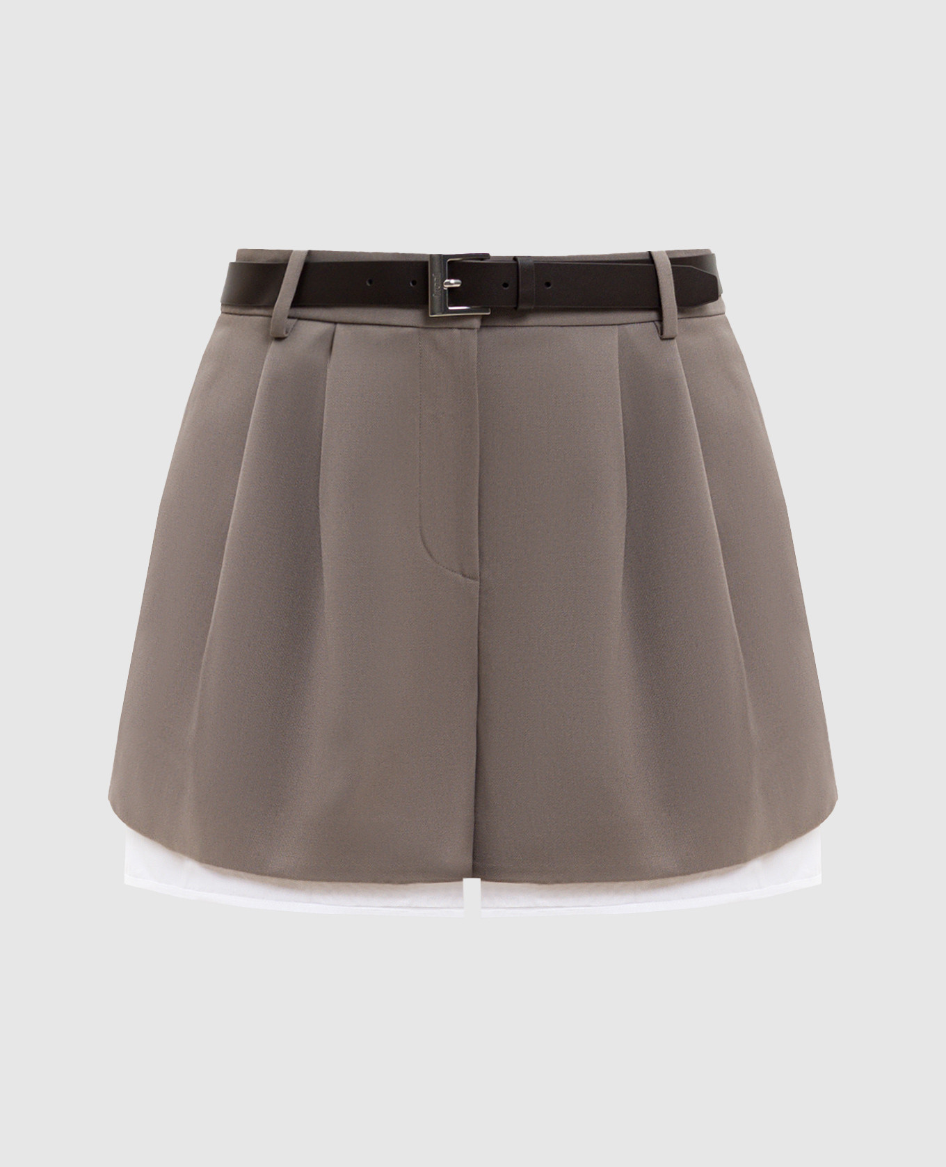 

Бежевые шорты с шерстью, Бежевый, Шорты