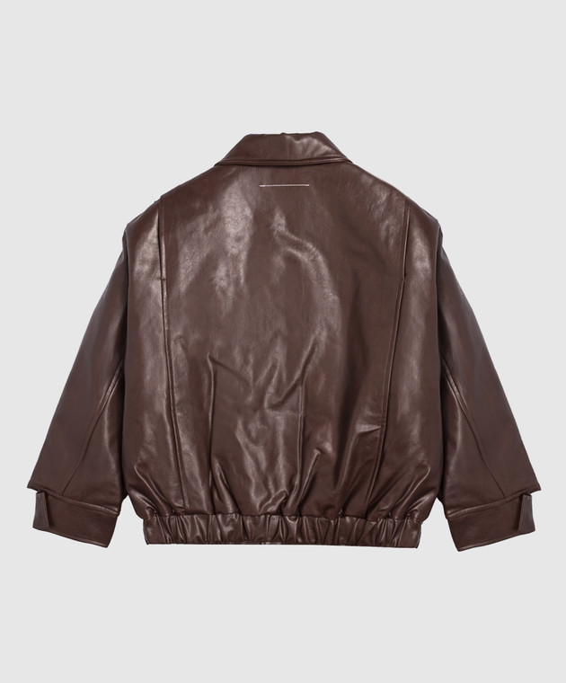 Maison Margiela MM6 Дитяча коричнева куртка M61045MM08L зображення 2