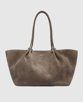 Max Mara Weekend Замшевая сумка-тоут APESI цвета хаки WKAPESI
