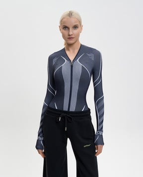 Off-White Синє боді з логотипом OWVZ004F25KNI001