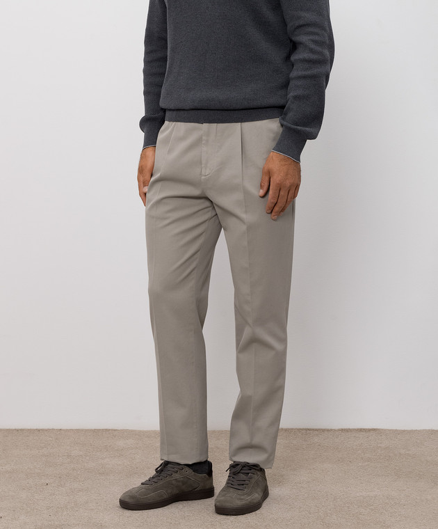 Brunello Cucinelli Серые брюки M252DE1450 изображение 3