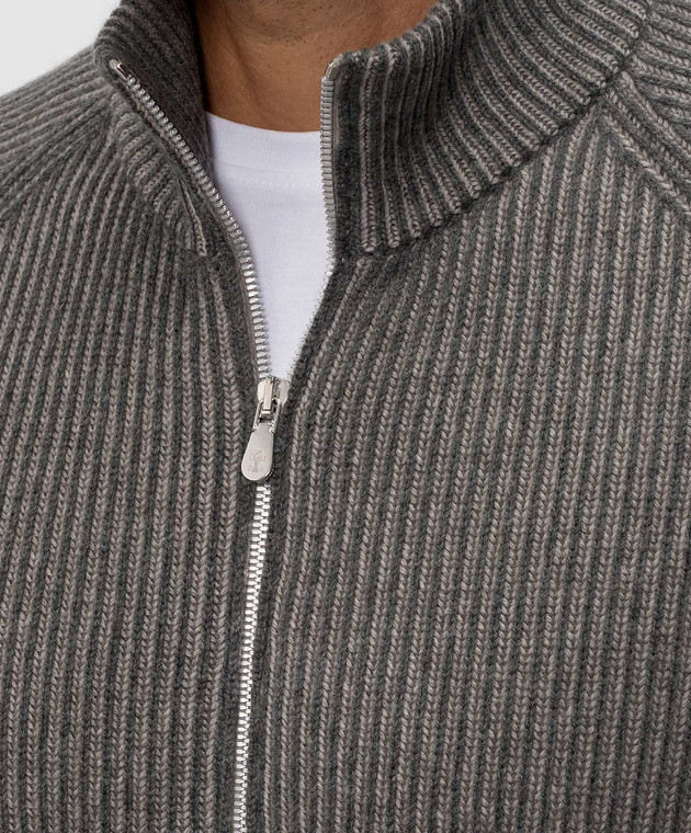 Brunello Cucinelli Зеленый кардиган из кашемира M22700506 изображение 5