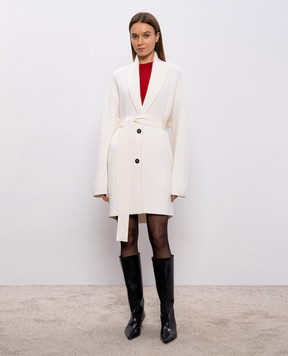 Toteme Білий подовжений кардиган з вовни 261WRT0699YA0008