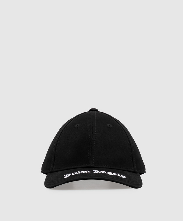 Palm Angels Кепка чорного кольору з контрастною вишивкою логотипа PAMLB001FB002