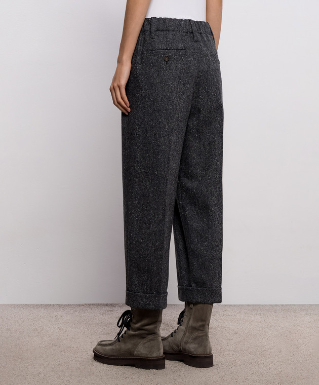 Brunello Cucinelli Серые брюки с шерстью MD002P9274 изображение 4