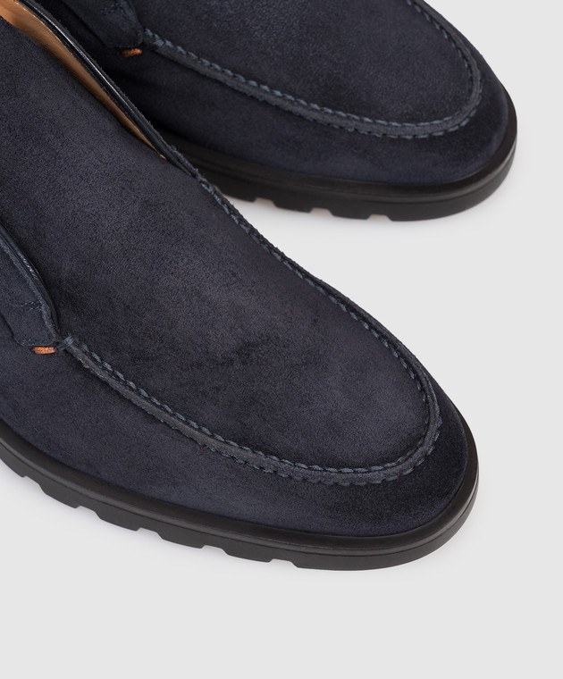 Santoni Синие замшевые дезерты MGDG17823NEOBSEY изображение 5