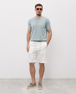 Canali Білі шорти з бавовною PT01636D95609