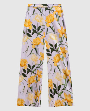 Christy Lynn Штани Marta із шовку в квітковий принт CLP52BF10
