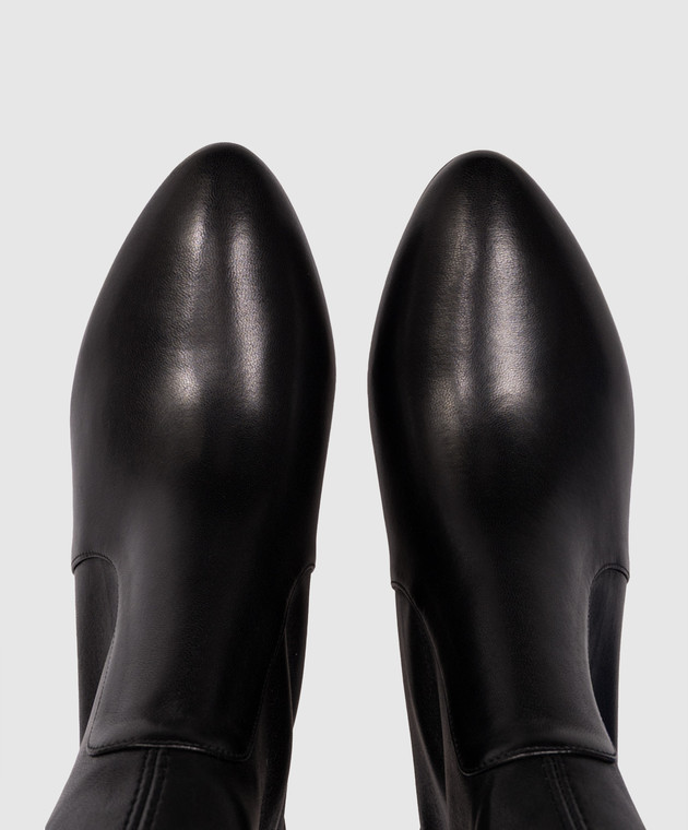 Stuart Weitzman Черные кожаные ботильоны MADISON SO508 изображение 4