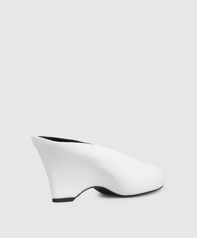 Khaite Белые кожаные мюли Cloak peep F6025942 изображение 3