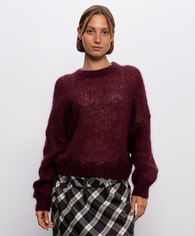 Brunello Cucinelli Бордовий светр з вовною MLC349300P зображення 3