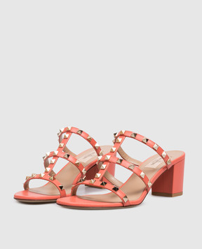 Valentino Розовые мюли Rockstud 8W2S0C47VOD